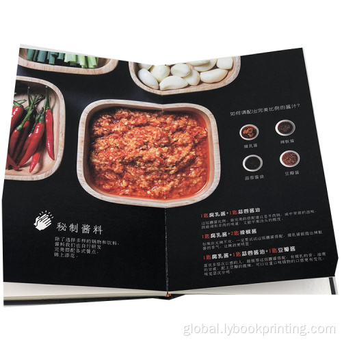 Hardcover Book Printing Cheap custom printed restaurant menu cook book Supplier